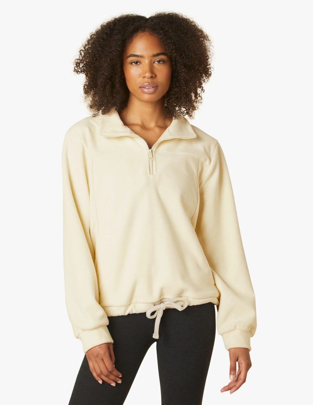 NWT Beyond Yoga Terrain Pullover Sweater Cream Women’s Size Small